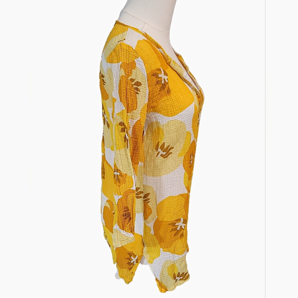 J.Crew Yellow Poppy Floral Print‎ Tunic Blouse Size
XS - Picture 2 of 5